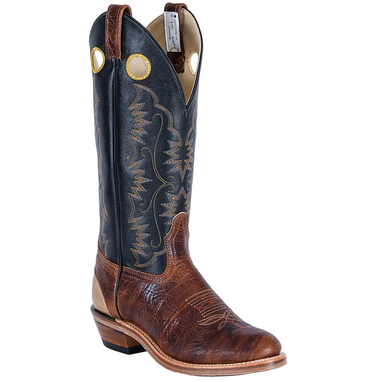 Brahma Men's Buckaroos & Bronc Western Boots - Maple/Black