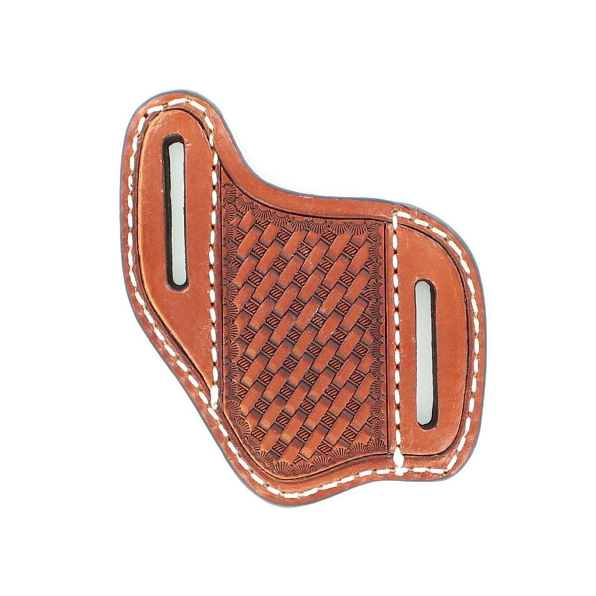 Nocona Basket Diagonal Belt Knife Sheath - Tan