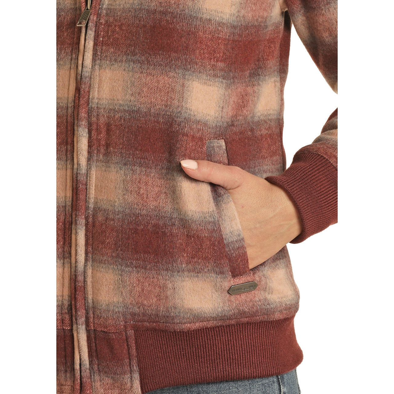 Powder River Bomber Plaid Wool Coat