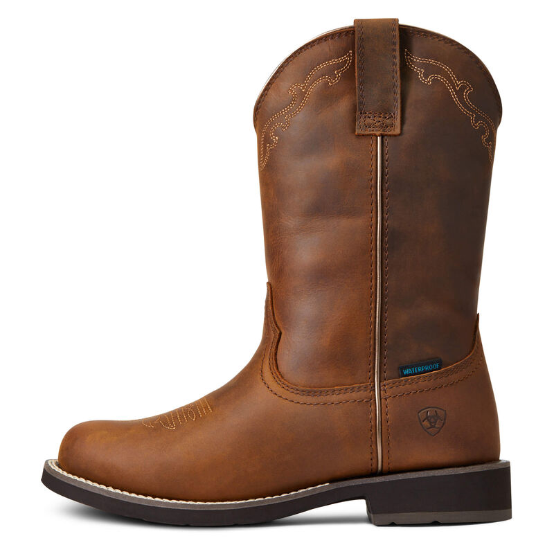 Ariat Women's Delilah Toe H20 Western Boots - Distressed Brown