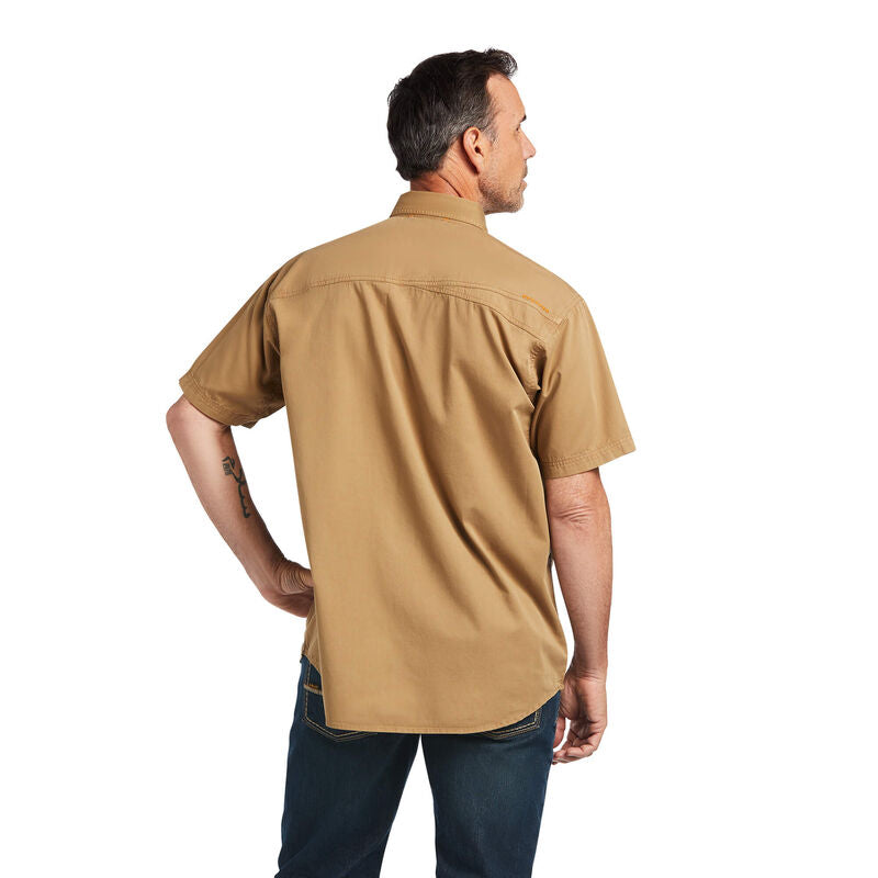 Ariat Mens Rebar Washed Twill Work Shirt