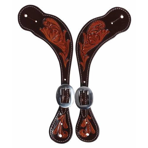 **Professional's Choice Floral Chocloate Spur Strap Muleshoe