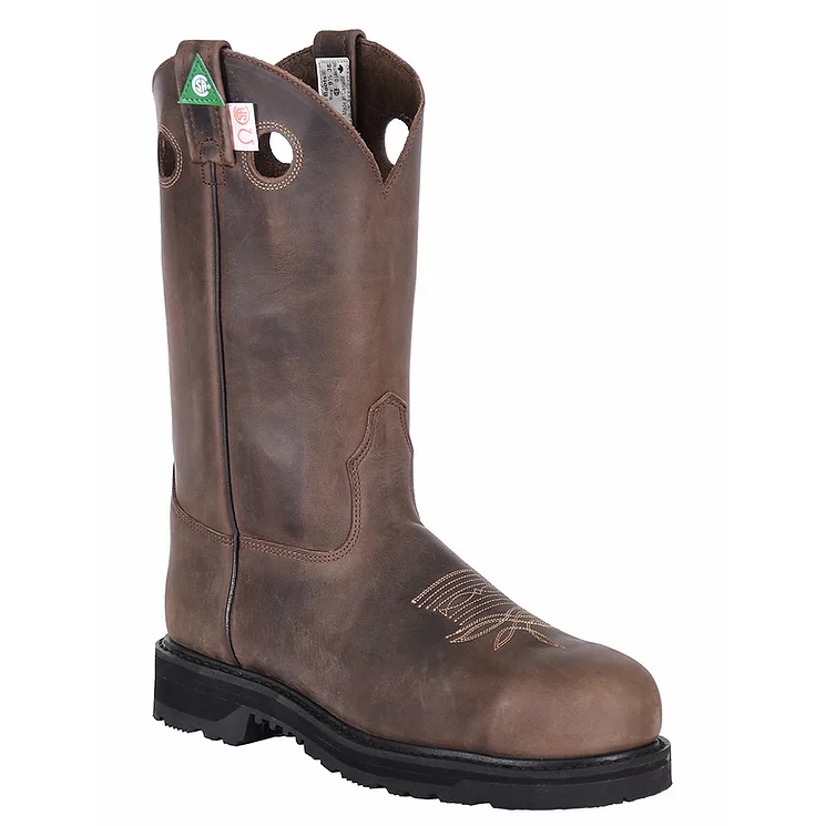 Bramha Men's Work Western Boots - Crazy Goucho