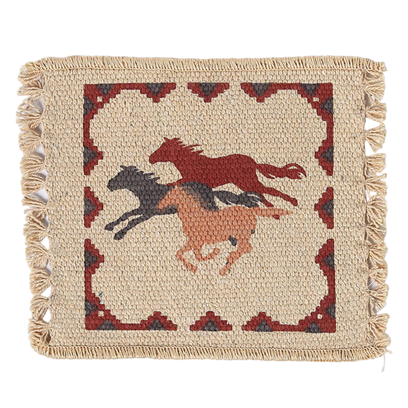 El Paso Cotton Stencil Coasters - Western Design