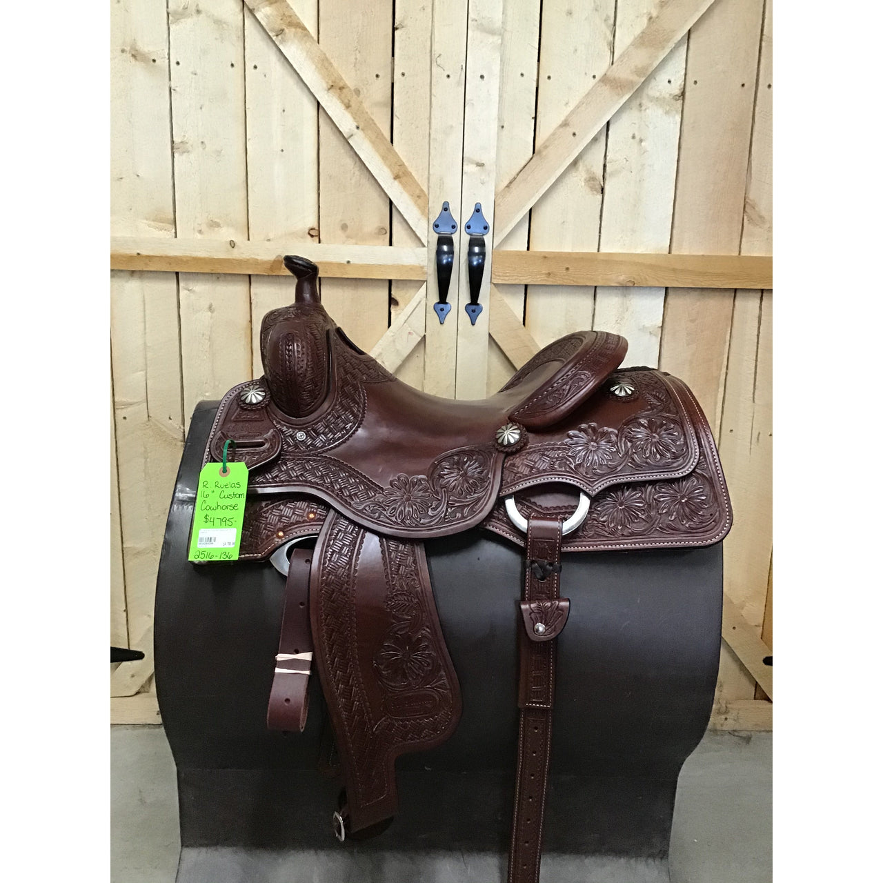 R. Ruelas 16" Custom Cowhorse Saddle