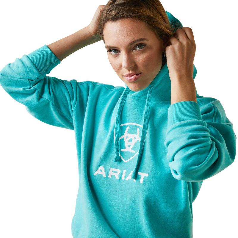 Ariat Women's Just Hoodie - Heather Pool Blue