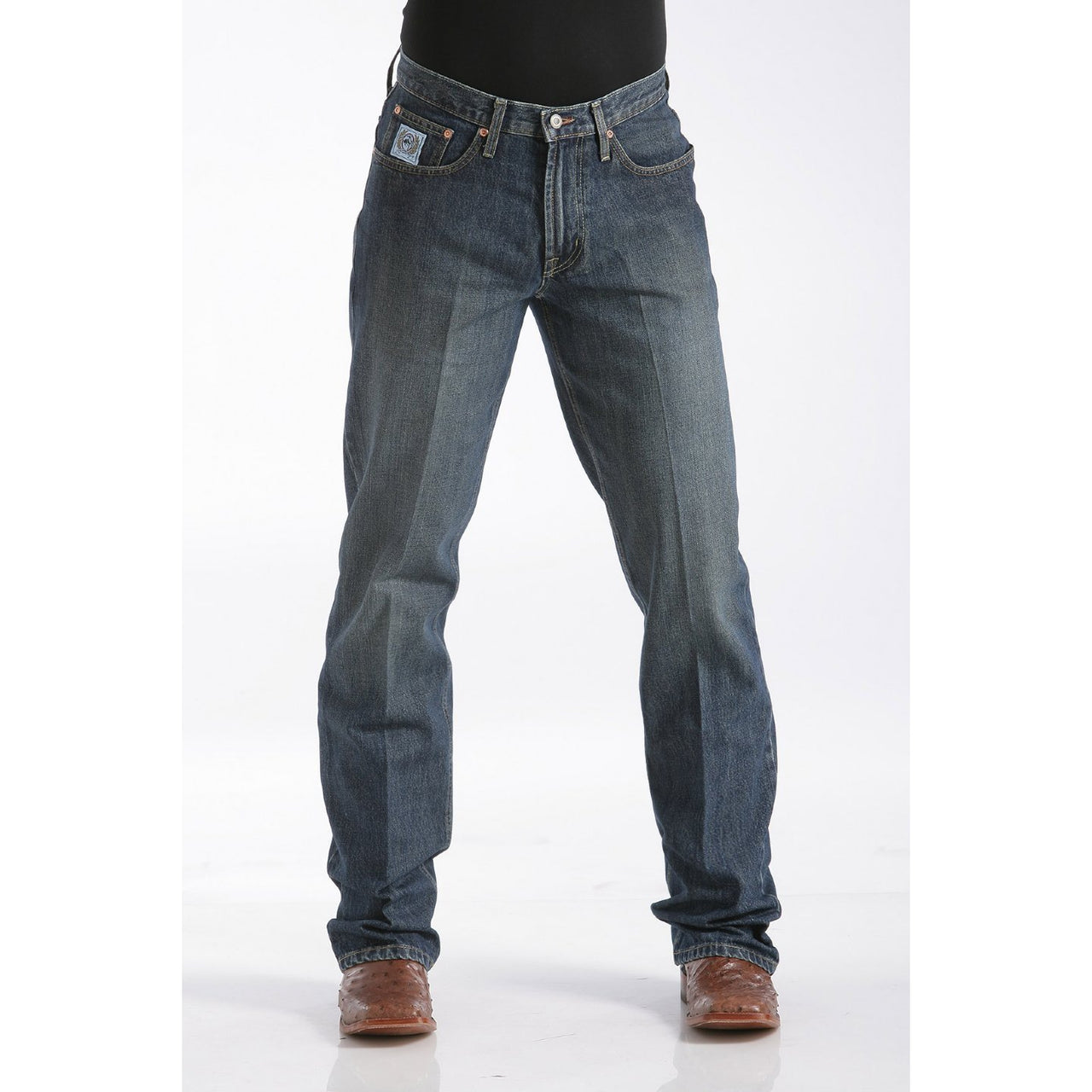 Cinch Mens Relaxed Fit White Label Jeans - Dark Stonewash