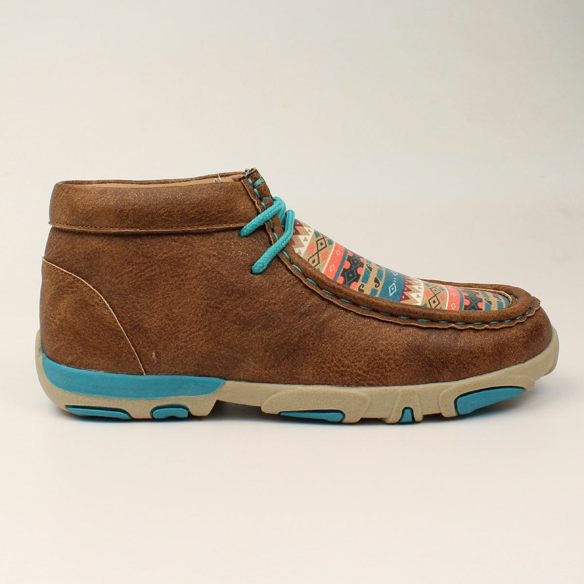 Twister Children's Landry Chukka Shoes - Brown/Turquoise Aztec