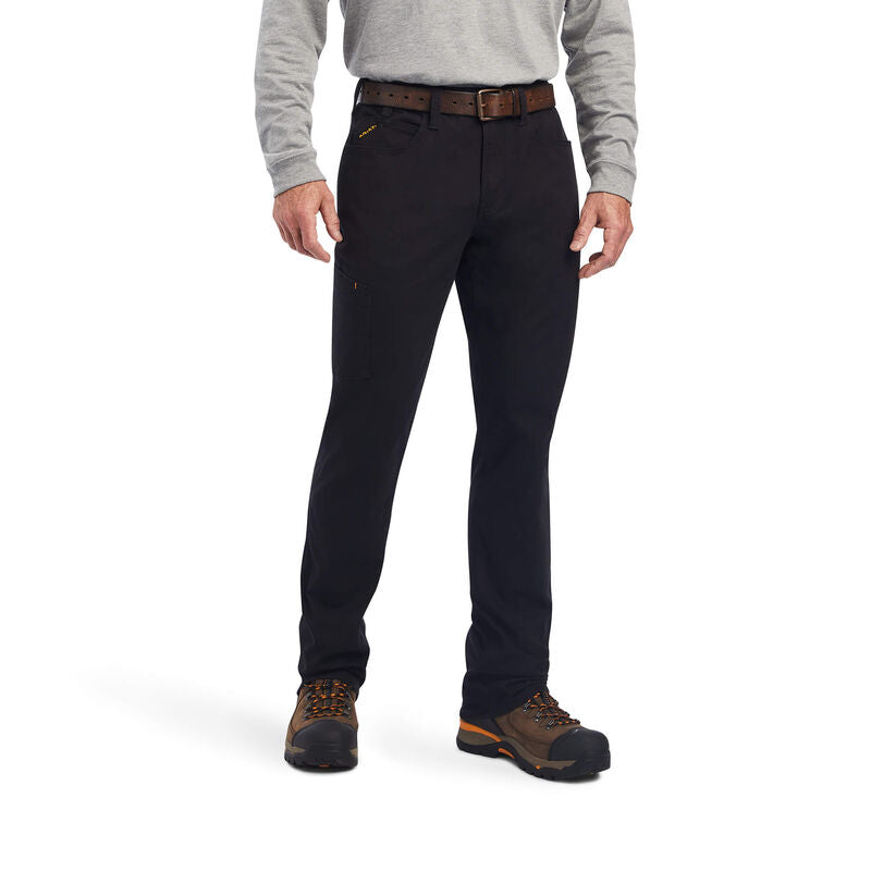 Ariat Men's Rebar M4 Durastretch Made Tough Stackable Straight Leg Pants - Black
