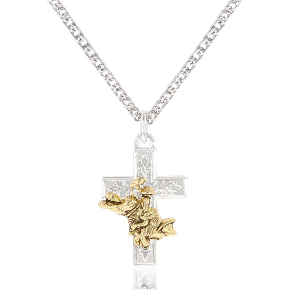 Montana Silversmiths Bullrider Cross Necklace