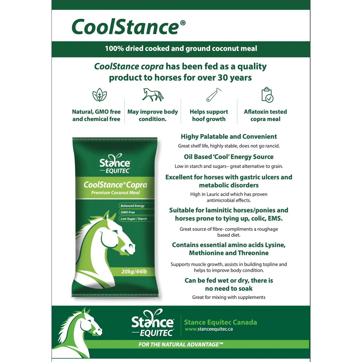 Stance Eq CoolStance Copra Premium Coconut Meal - 20KG