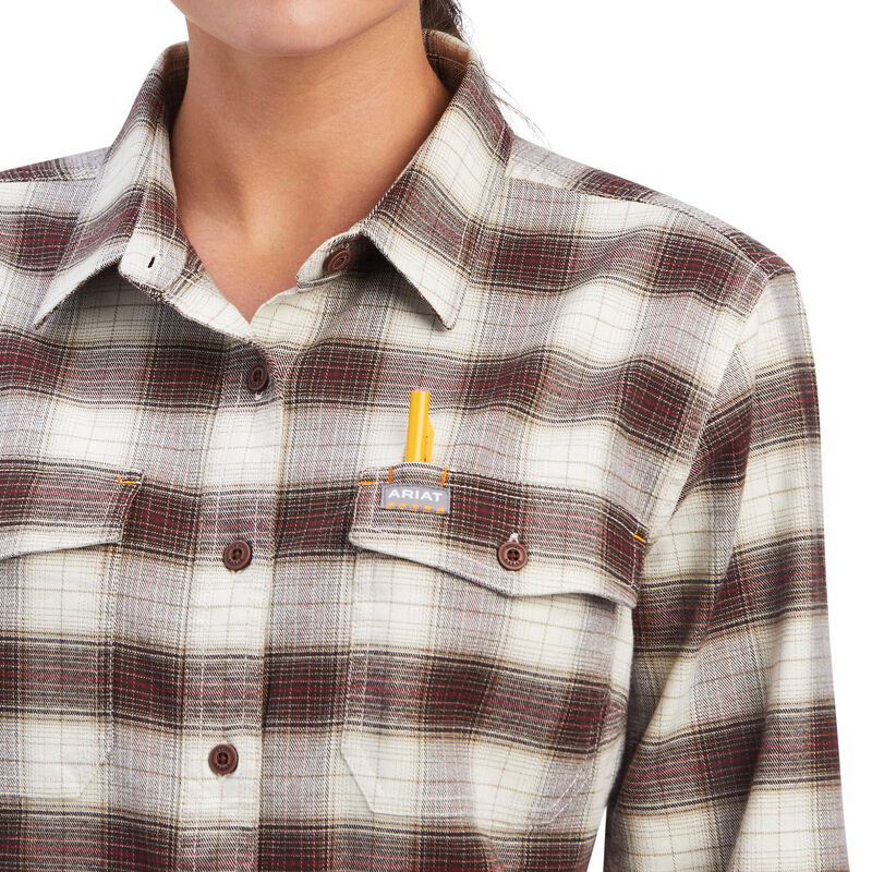 Ariat Womens Rebar Flannel Durastretch Work Shirt