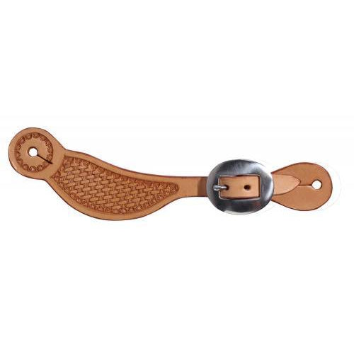 Professional's Choice Youth Basket Weave Spur Strap - Natural