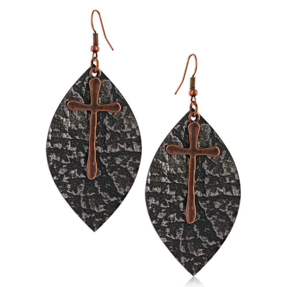Montana Silversmith Feather Leather Earrings