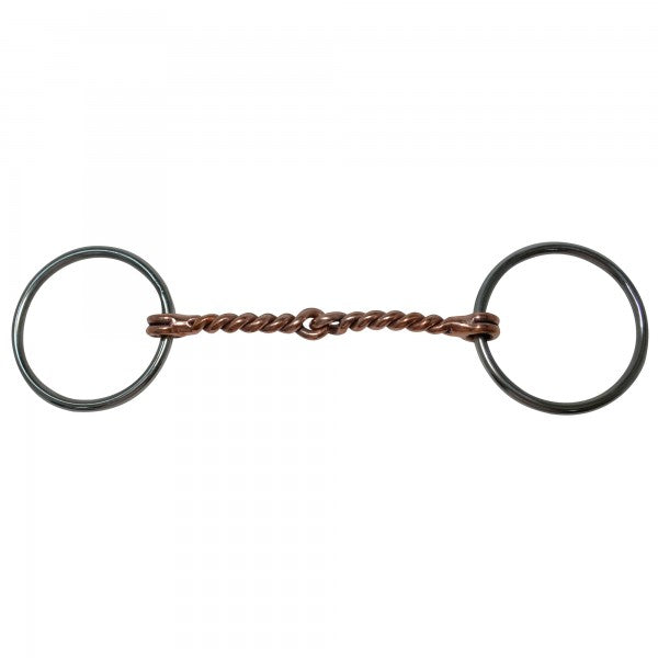 Reinsman Diamond R Medium Twisted Loose Ring Snaffle Bit