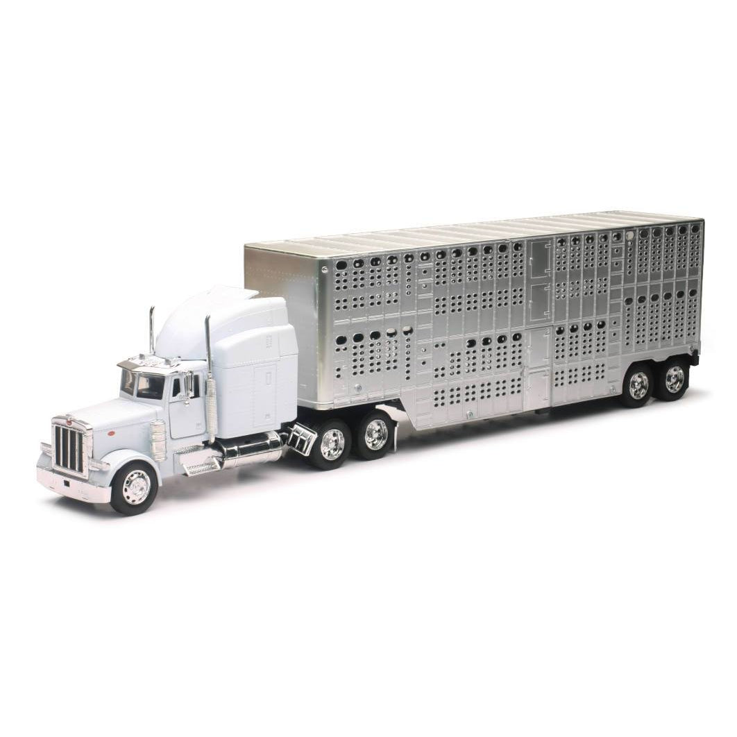 New-Ray Toys Peterebilt 379 Potbelly Livestock - Chrome