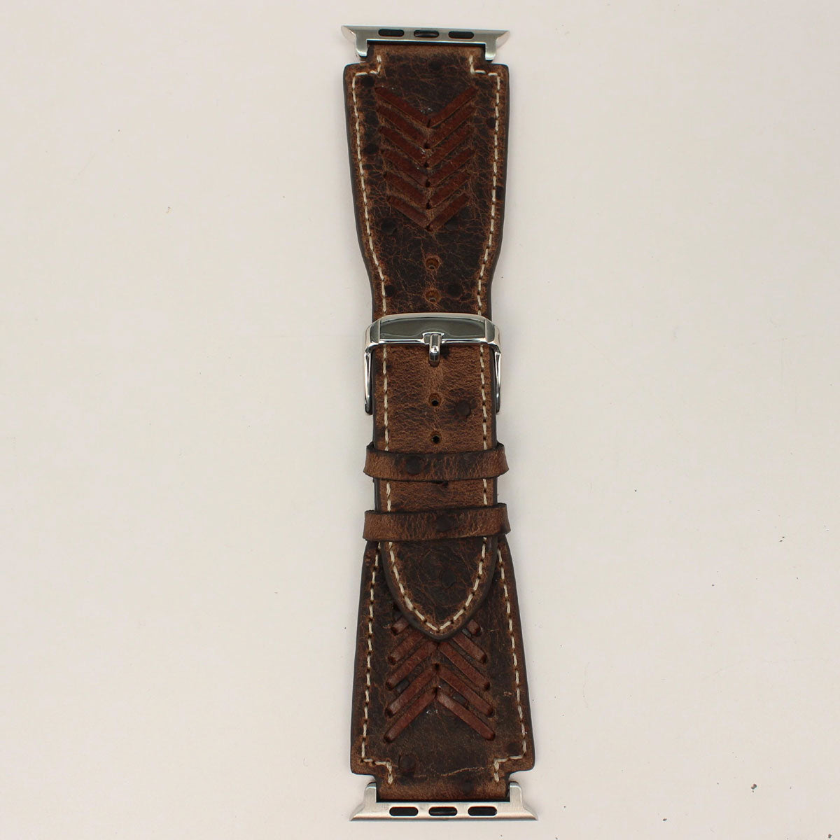 Nocona Ostrich Lacing iWatch Band - Brown
