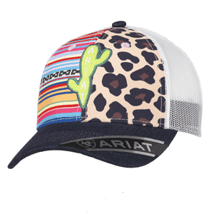 Ariat Women's Serape Leopard Cactus Snapback Cap - Multi