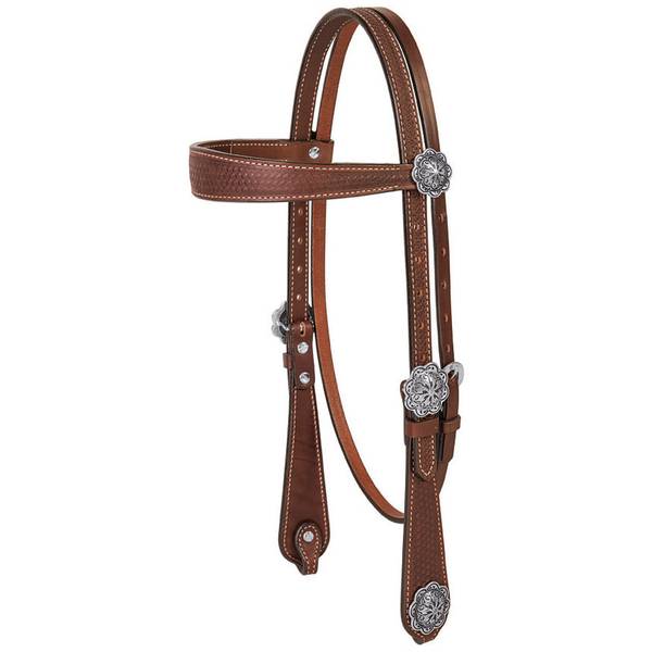 Weaver Leather Basin Cowboy Browband Headstall Average