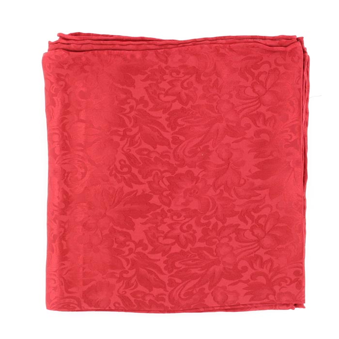 M&F 33x33 Silk Jacquard Wild Rag - Red