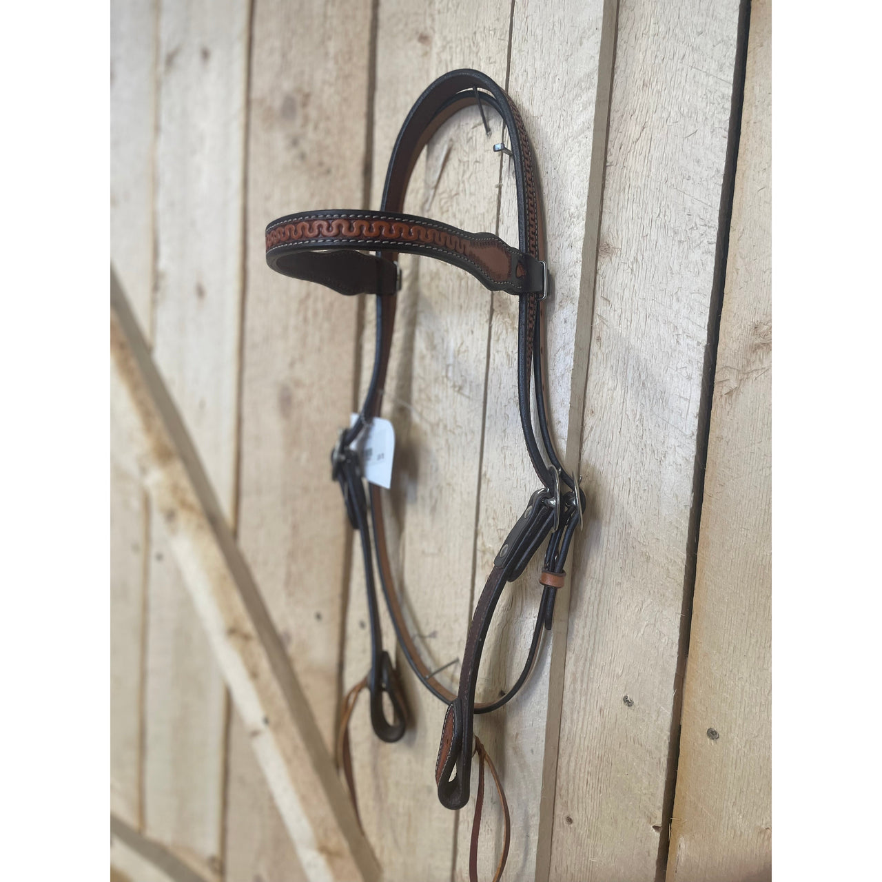 Irvine 2 Tone Browband Headstall w/Squiggle Pattern