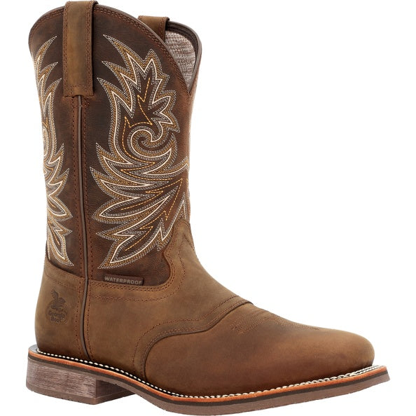 Georgia Men's 11" Carbo-Tec Elite Waterproof Western Work Boot - Brown