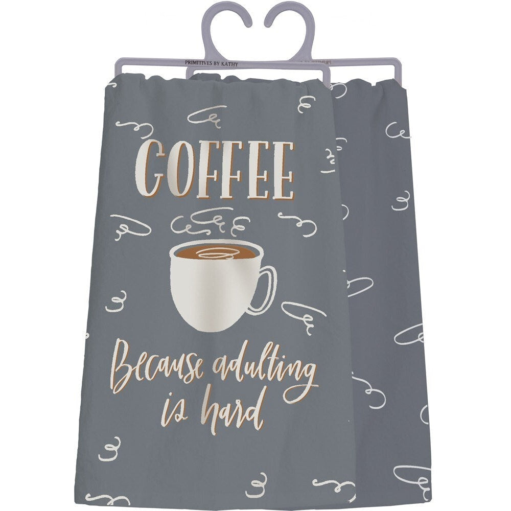 Dish Towel Coffee Because