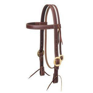 Weaver Leather Working Tack Browband Headstall with Solid Brass, 1"