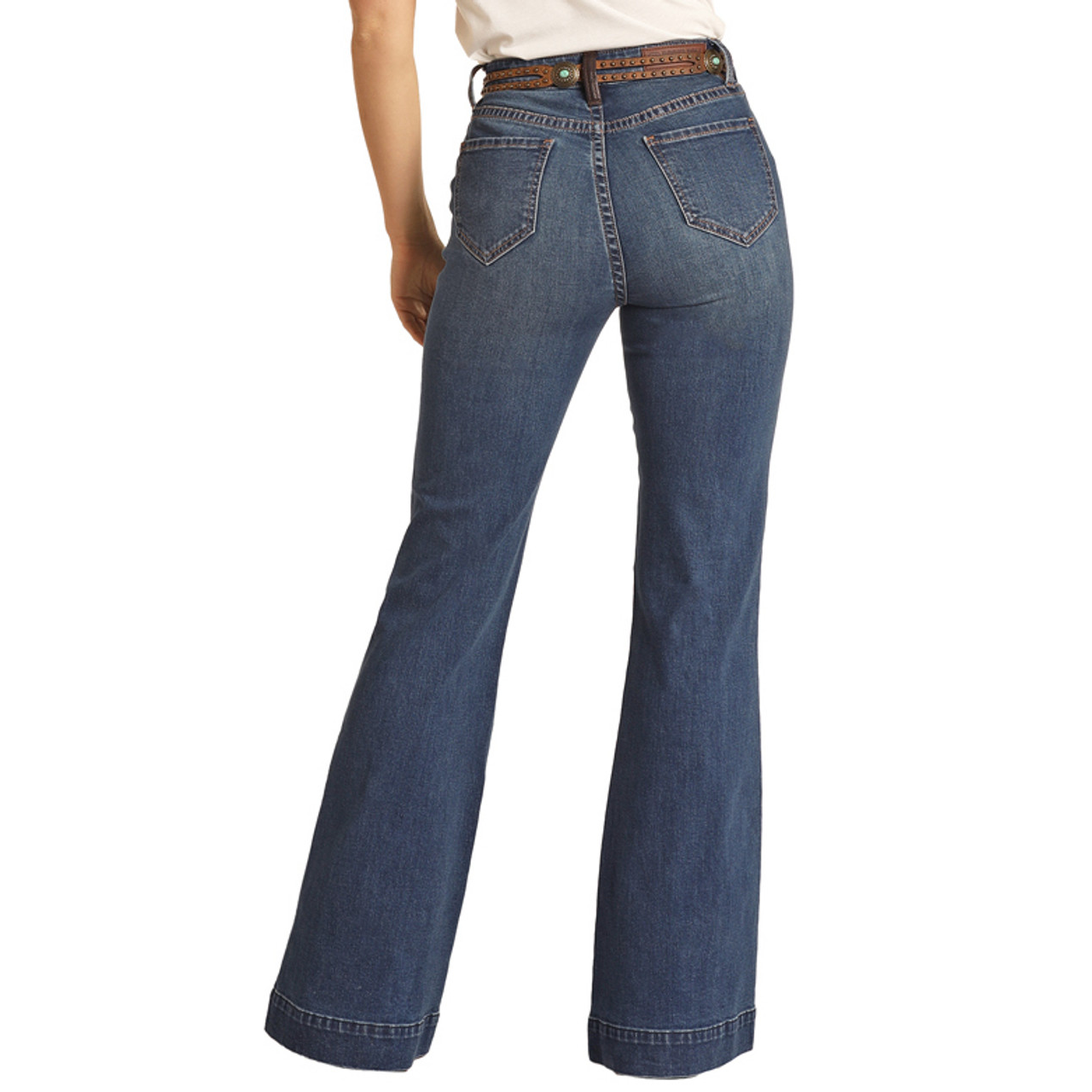 Rock & Roll Women's High Rise Extra Stretch Trouser Jeans - Medium Vintage *FINAL SALE