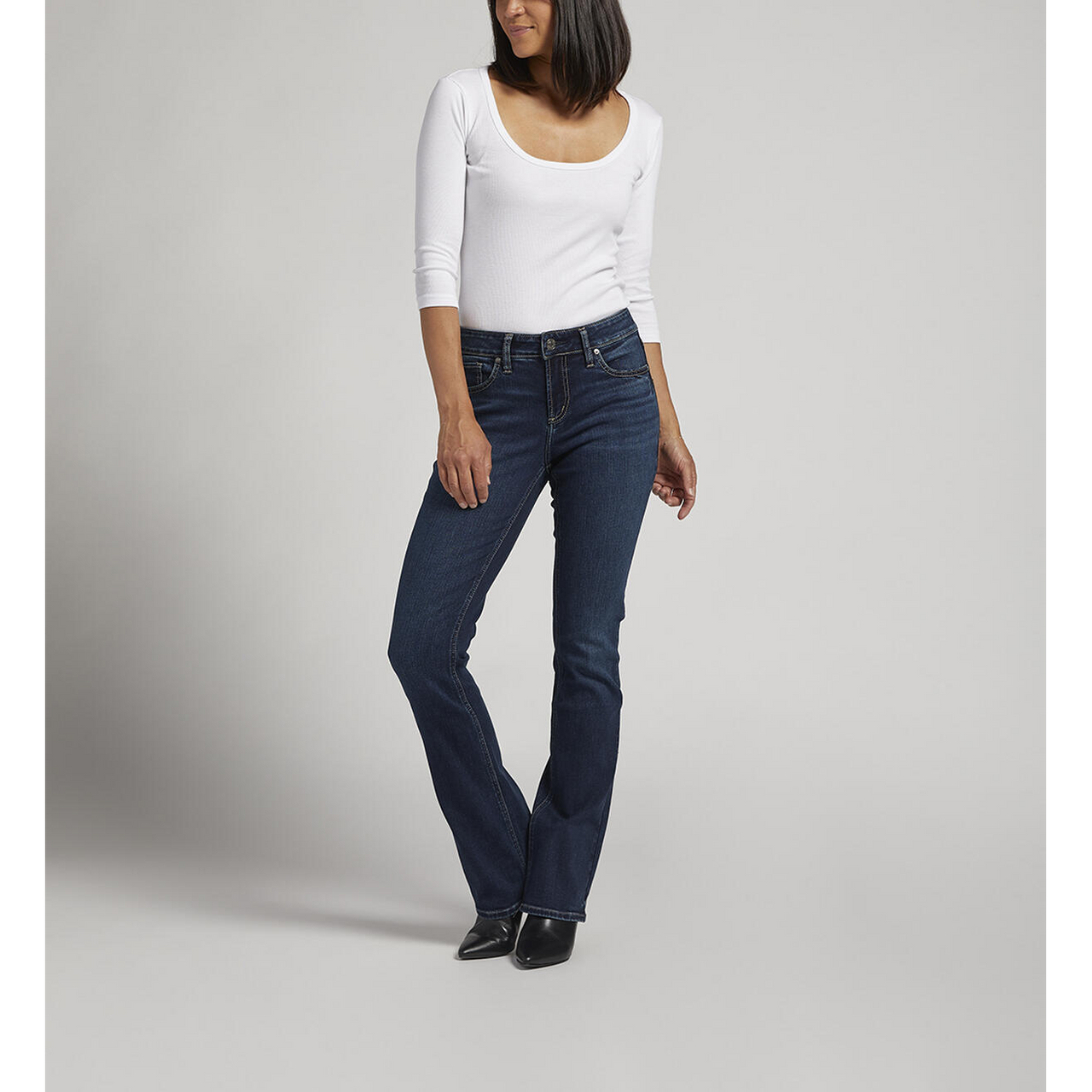 Silver Women's Elyse Mid Rise Slim Bootcut Jeans