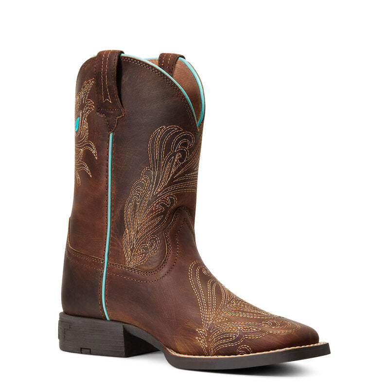 **Ariat Youth Bright Eyes II Western Boots - Hat Box Brown