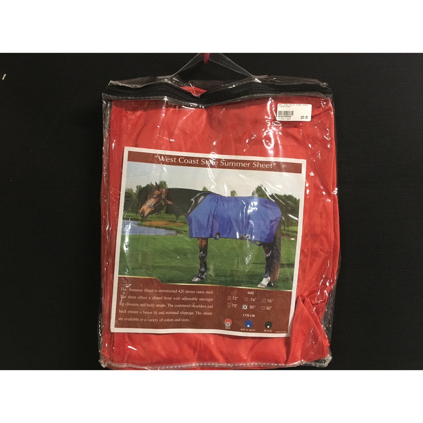 West Coast Nylon Summer Sheet - Closed Front