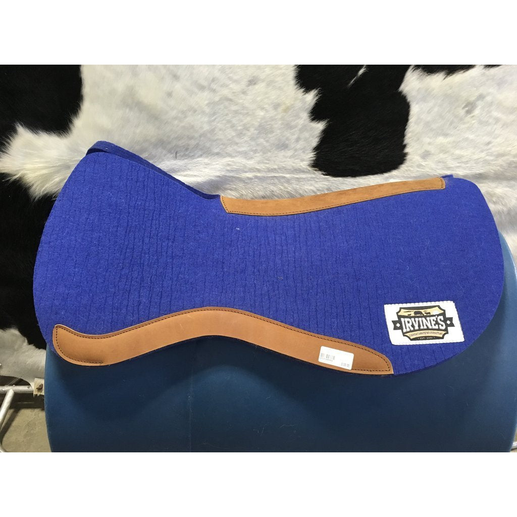 Irvine's Front Open Round  Reiner Contoured 1" Wool Felt Pad w/ Wear Leather 31"X31"