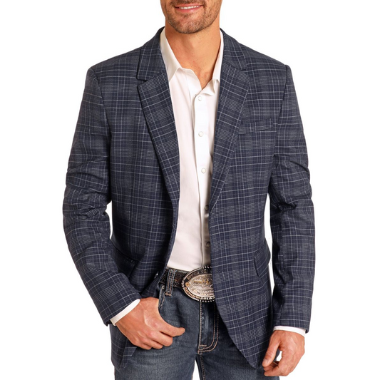 Rock & Roll Men's RRD Western Blazer- Indigo