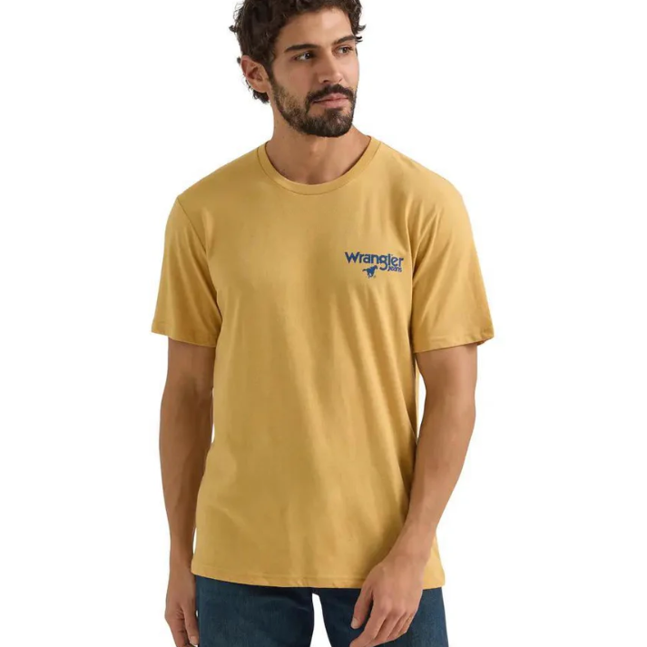 Wrangler® Men's Graphic Short Sleeve T-Shirt - Pale Gold Heather