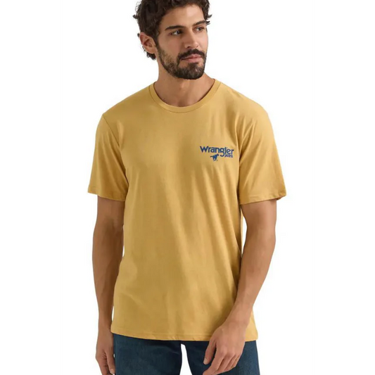 Wrangler® Men's Graphic Short Sleeve T-Shirt - Pale Gold Heather