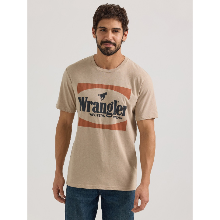 Wrangler® Men's Graphic Short Sleeve T-Shirt - Trench Coat Heather