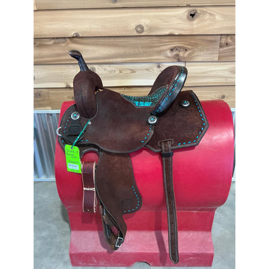Irvine Elite 15" Barrel Saddle-Gator Inlay Seat - Irvine Tack & Western Wear