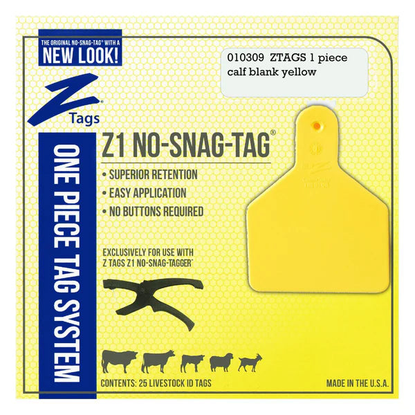 Z Tags Z1 Piece Blank No Snag - One Piece