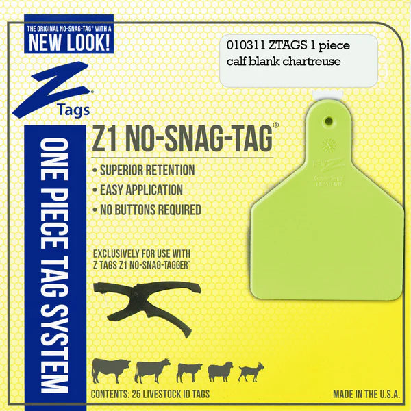 Z Tags Z1 Piece Blank No Snag - One Piece