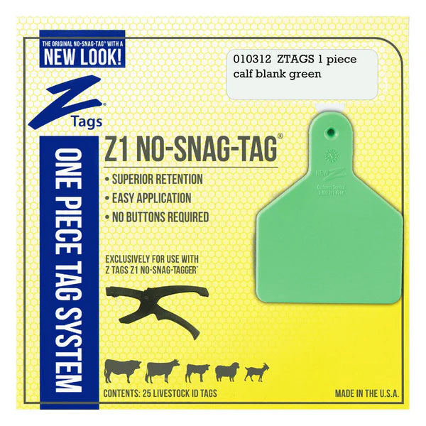 Z Tags Z1 Piece Blank No Snag - One Piece