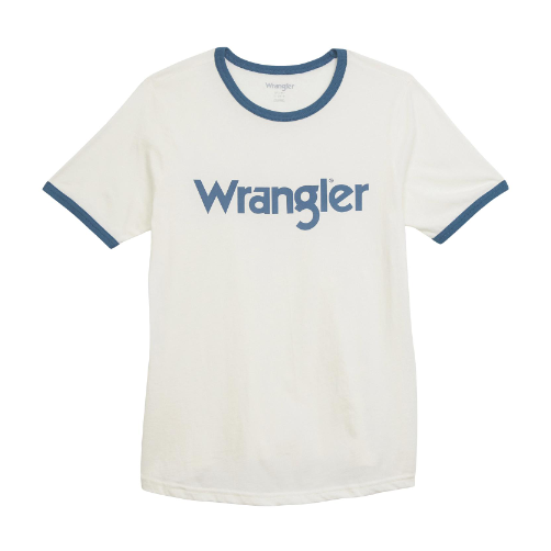 Wrangler Retro® Women's Regular Fit Graphic Tee - Marshmallow/Mallard Blue