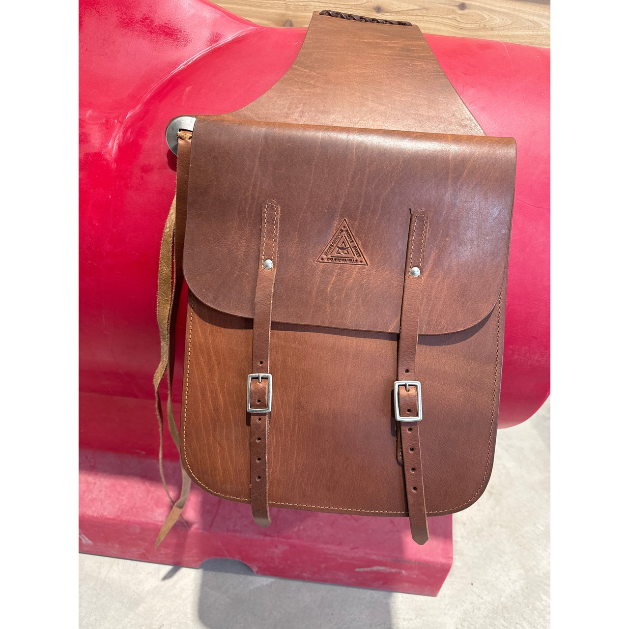 Large Heavy Leather Saddle Bags