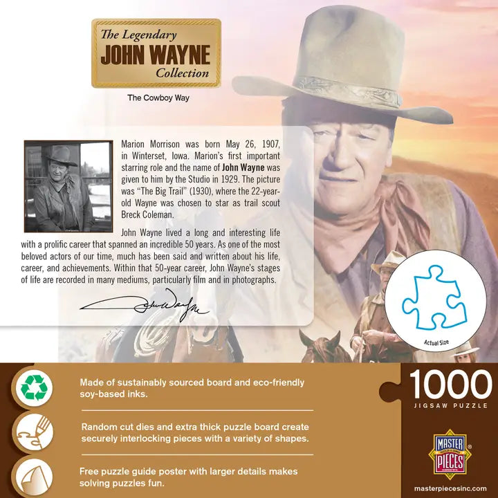Masterpieces John Wayne- The Cowboy Way 1000 Piece Puzzle