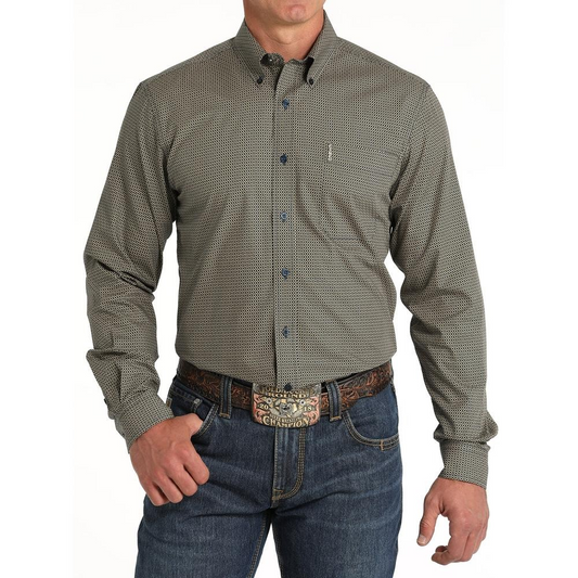 Cinch Men's Long Sleeve Plaid Button Down Western Shirt - Brown
