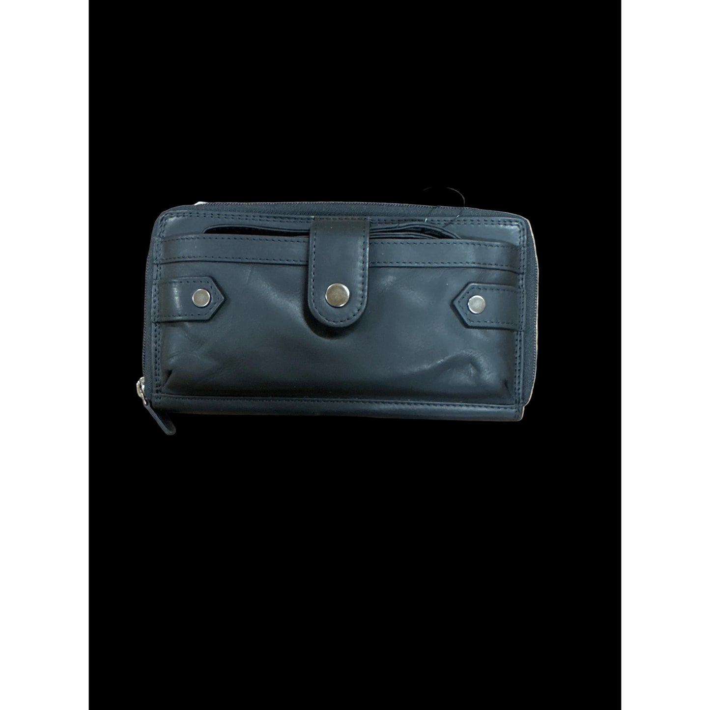 Rugged Earth Leather Horizontal Organizer - Black