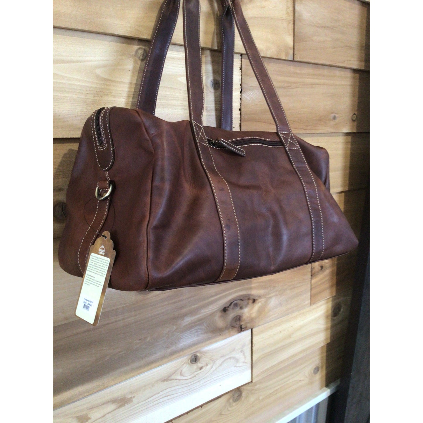 Rugged Earth Leather Duffle Bag