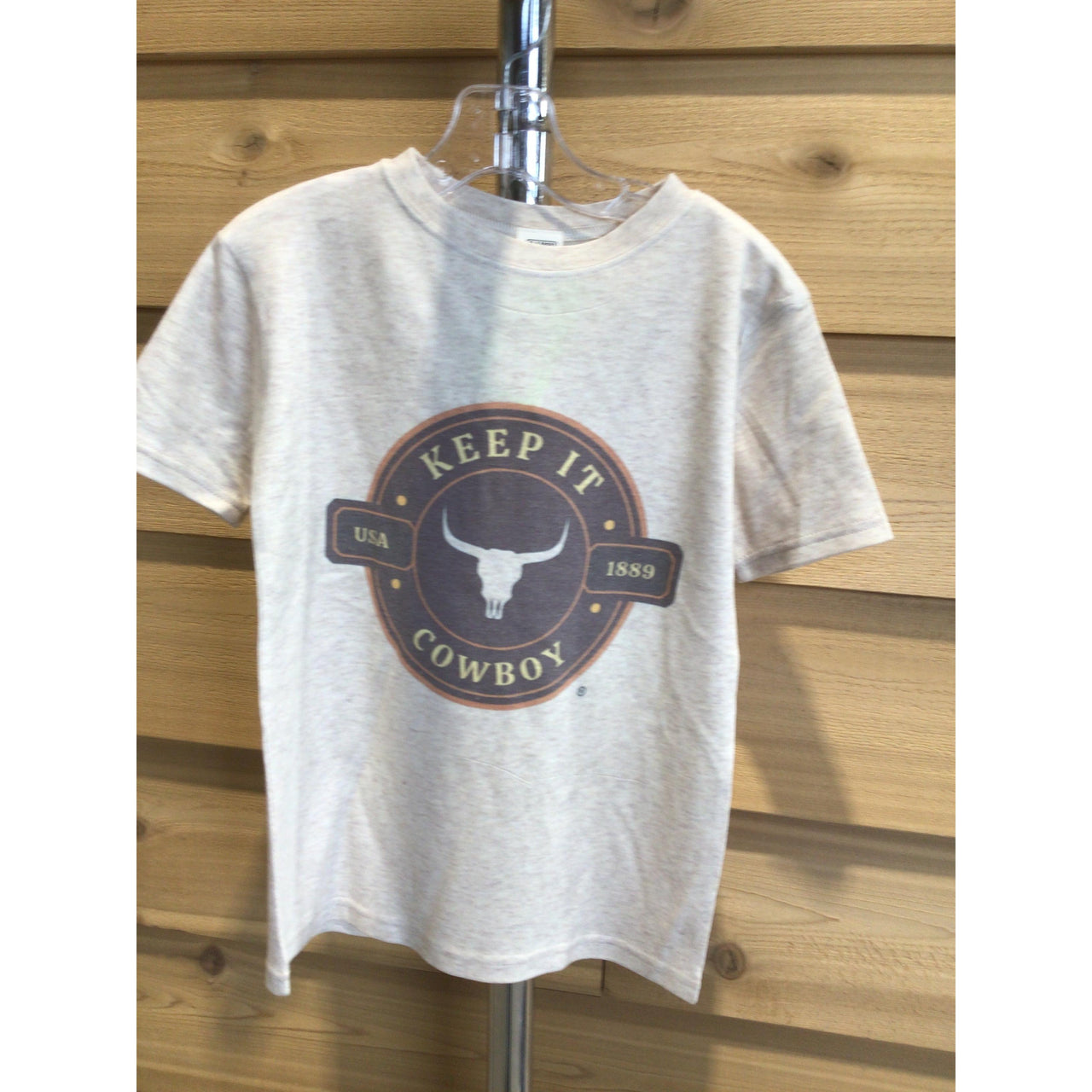Ranch Raised Boy's  Short Sleeve  Keep It Cowboy Tee Shirt-