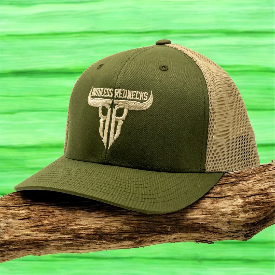Ruthless Rednecks Raw Talent Curved Brim Cap - Moss