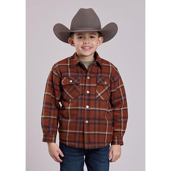 Roper Boy's Long Sleeve Flannel Shirtjacket- Multi